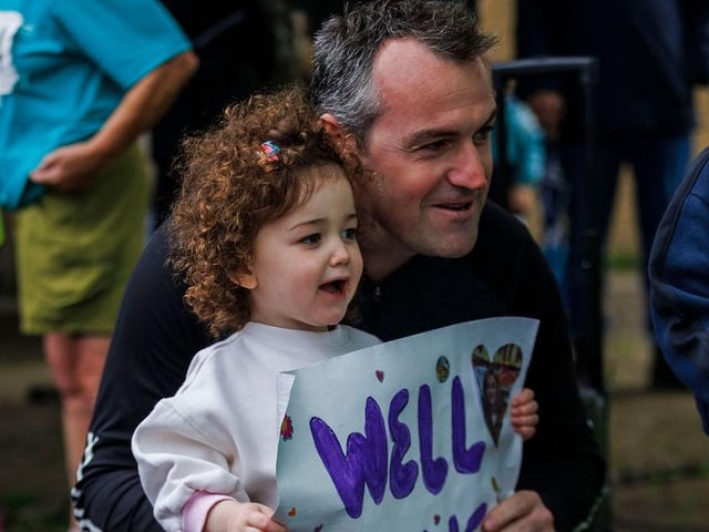 Cheering on mummy at the Bogside & Brandywell Health Forum Danny Quigley 'Try-a-Tri' event. (Photo: Micam Photography)