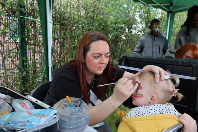 A face painter adding the important details during last year’s North West Migrants Forum fun day in Coshquin. There will be face painting again when things move to Brooke Park on July 27.