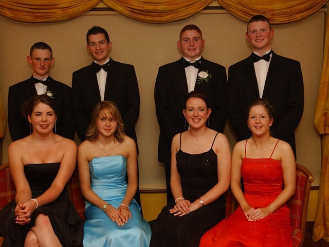 Seated from left, Kate Stapleton, Anne McConnellogue, Marguerite McLaughlin, and Teresa McDaid. Standing, from left, Darren McGroarty, Paul Doherty, Mark Grant, and Joseph Cullen. (2511PG09):.