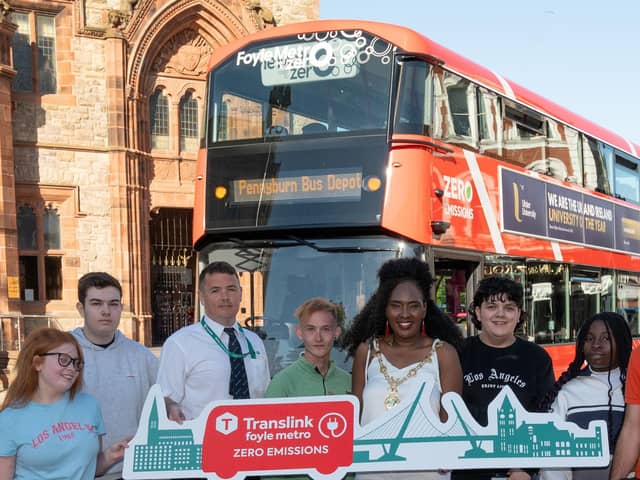 The Mayor of Derry City and Strabane District Council has hosted the final Our Guildhall, Our Space night at the weekend in association with Translink . During the event young people had the opportunity to create some unique artwork as part of the  Brand a Bus competition which  is open to children in Northern Ireland aged 14 and under.  Picture Martin McKeown. 17.05.25