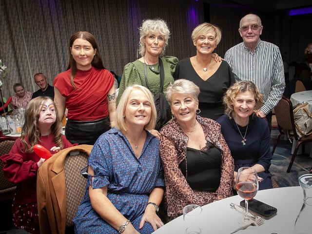 Group pictured at Friday night's FDST celebrations. Included are Zara Hamill, Jane Kennedy, Mari McIvor, Gerry Craig, Siobhan Collins, Jackie Corbett and Josie Nugent. (Photos: Jim McCafferty Photography)