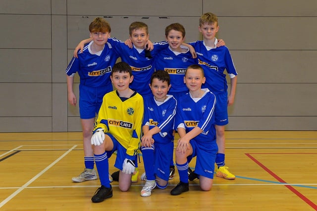 Rosemount PS who participated in the Boys' Indoor Football Championships played in the Foyle Arena. Photo: George Sweeney. DER2306GS 09