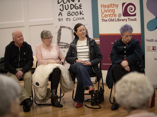 Some of those taking part in the 'Human Library' event on Thursday night.