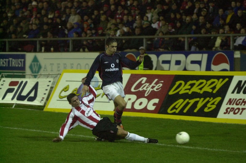 Eddie McCallion puts in a challenge.