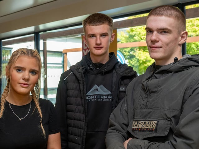 Aimee Gray, John Michael Chambers, Reece Clark at NWRC's Freshers' Day at Springtown campus. : .
