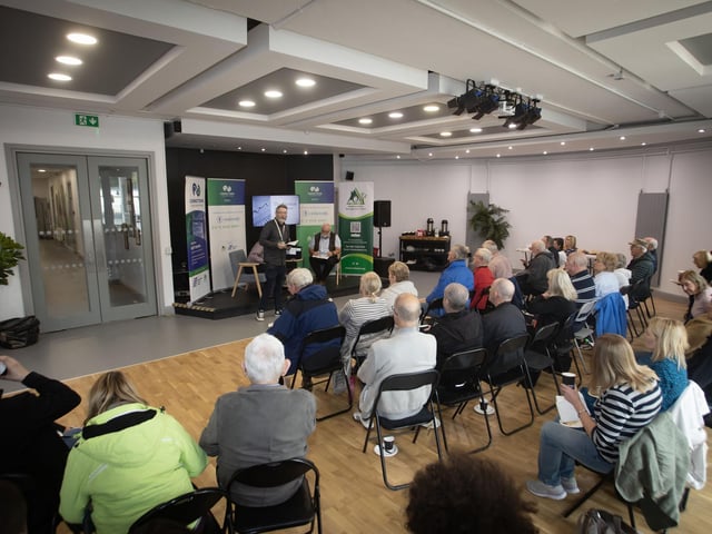Event co-ordinator Chris McDonagh addressing the attendance at Monday's event. : .