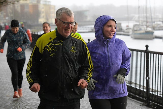 The rain and cold didn’t deter runners from participating in the weekly Derry City Parkrun on Saturday morning last. Photo: George Sweeney