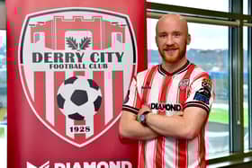 Liam Boyce can't wait for a new challenge at Derry City. Photographs by Kevin Morrison