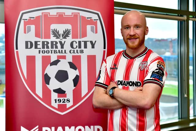 Liam Boyce can't wait for a new challenge at Derry City. Photographs by Kevin Morrison