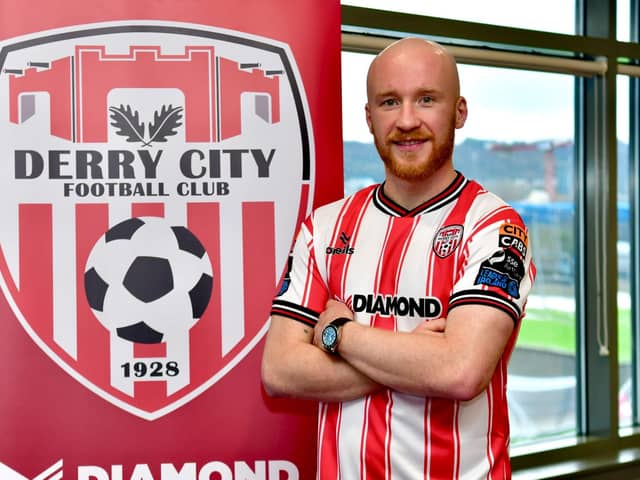 Liam Boyce can't wait for a new challenge at Derry City. Photographs by Kevin Morrison