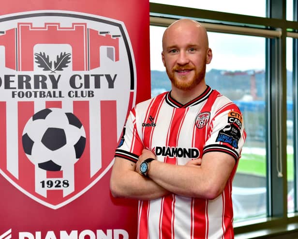 Liam Boyce can't wait for a new challenge at Derry City. Photographs by Kevin Morrison