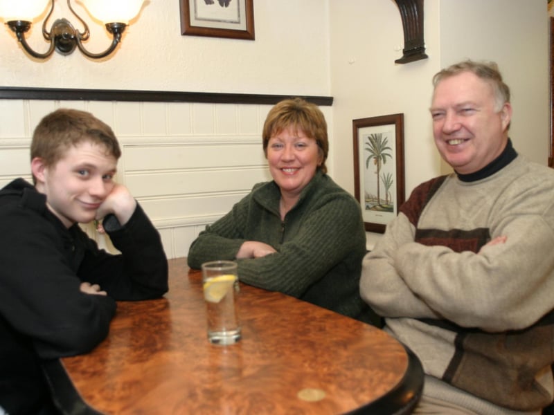 Enjoying a drink in The Gallery in 2004