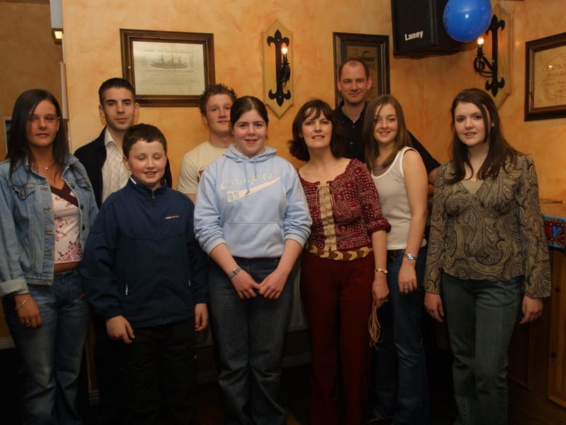 Family and friends enjoy the party.