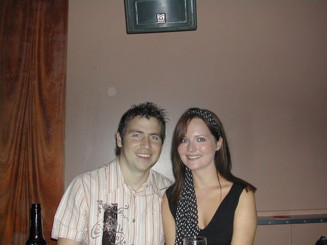 Having the craic in Downey's in August 2003