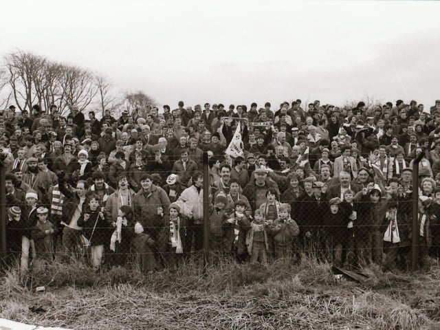 Derry City fans follow their team to Sligo for an away game against Rovers.