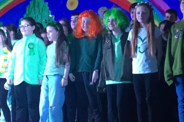Some of the young people who performed in St John's Primary School's St Patrick's Day show.