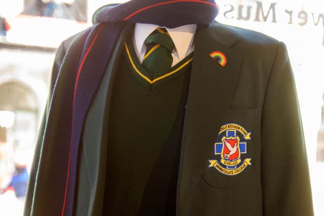 The school uniform worn by the characters in the show.