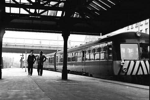 October 1964 - Interior image of the Great Northern Railway Station at Foyle Road.