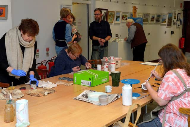 Ceramic arts morning at Eden Place Arts.  Photo: George Sweeney.  DER2313GS – 22