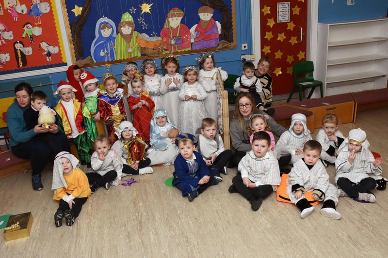 The Long Tower Nursery Nativity stars of 2022 pictured last week. (Photos: Jim McCafferty Photography)