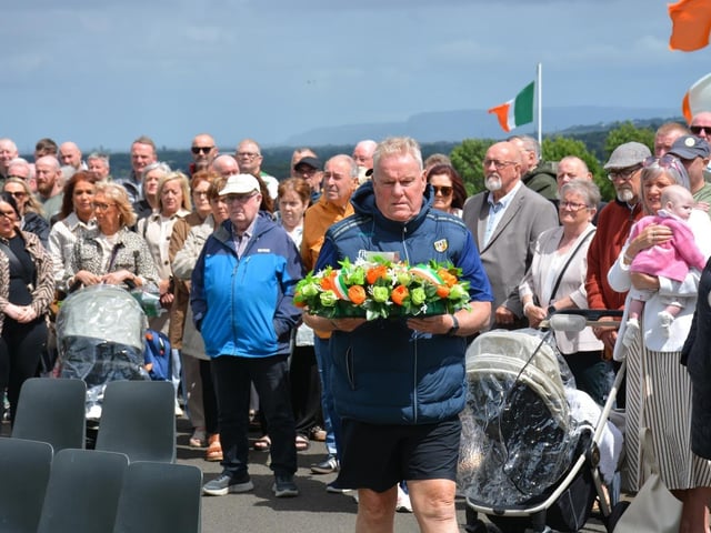 People gathered in Derry for the annual Volunteers Sunday commemoration in Derry. Photo: Charlie McMenamin.