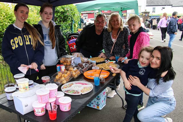 The cup cake and ginger bread decorating table at the Family Fun Day held in Longtower School playground. (Photo - Deirdre Heaney, nwpresspics)