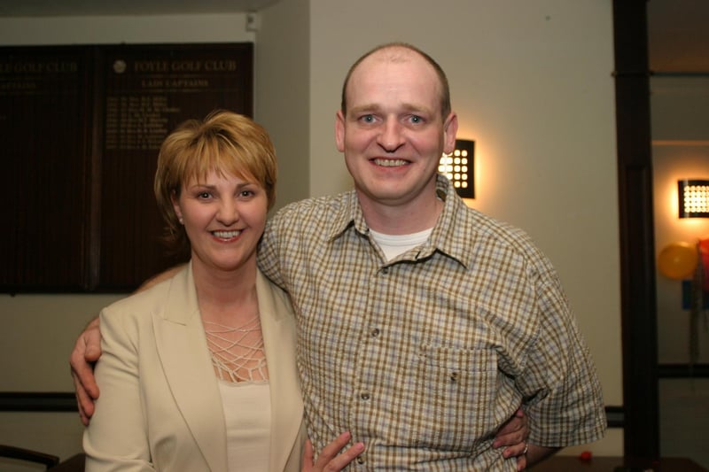 Party celebrations back in 2004: Jacqueline and Adrian Melaugh