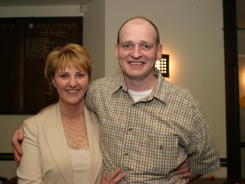 Party celebrations back in 2004: Jacqueline and Adrian Melaugh