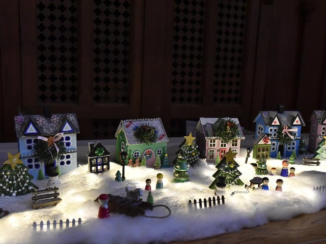 A Christmas Village created by Model School P4 and P6 pupils on display in St Columb's Cathedral as part of the annual Christmas Festival.  Photo: George Sweeney