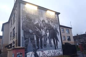 The Bogside Artist's Bloody Sunday mural.