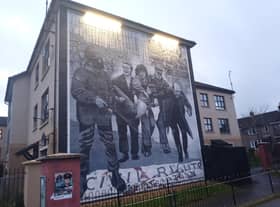 The Bogside Artist's Bloody Sunday mural.