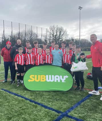 The Tristar U13 team and coaches who have made it into Saturday's National League Cup Final at Stangmore Park.