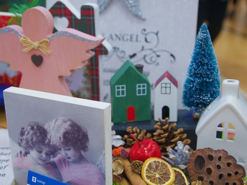 Products on display at the St. Mary's College Christmas Fair.