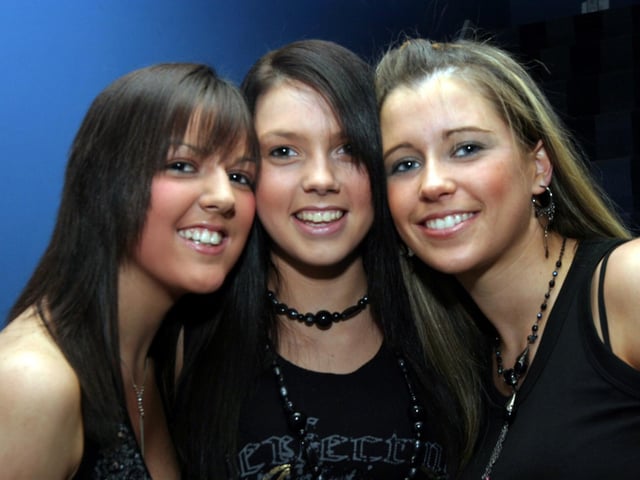 Smiles all round from best friends Carla and Anna as Nicole celebrates her 16th birthday. 0056/JML