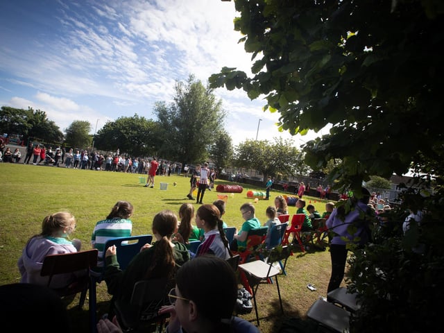 A magnificent day for sport at Greenhaw Primary School as last week's Annual Sports Day is bathed in glorious sunshine. (Photos: Jim McCafferty Photography)