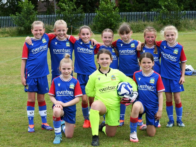 The Linfield girls under-9's team at Wilton Park.