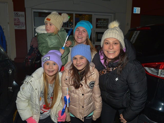 The Crossan family pictured at the Derry Christmas procession on Sunday evening last. Photo: George Sweeney. DER2248GS - 25