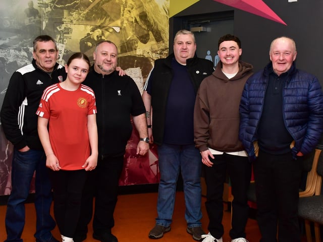 Pictured at the premiere of the ‘Football at the Heart – A Ballymoor Story’, film at the Nerve Centre last week.