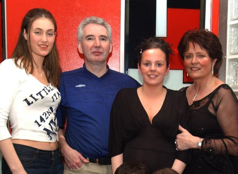 Leanne Curran's family on her 18th birthday in Bar Zu