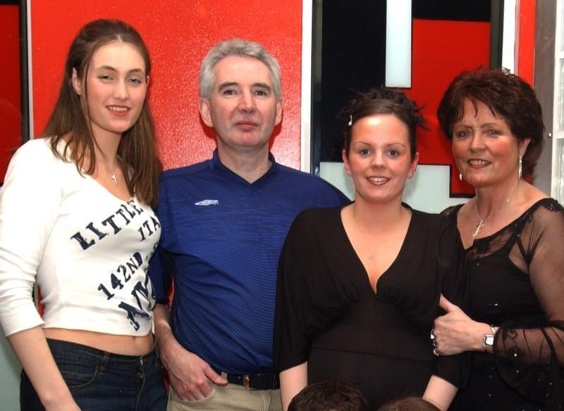 Leanne Curran's family on her 18th birthday in Bar Zu