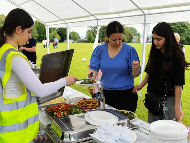The was a variety of food at the North West Migrant Forum’s Fun Day held in Brooke Park on Sunday. Photo: George Sweeney