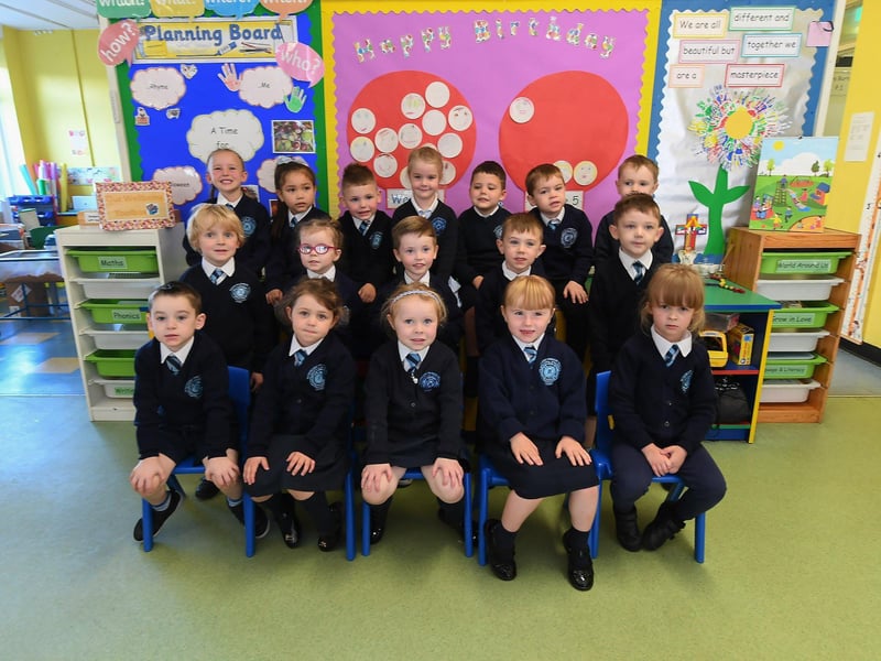 Mrs Coyle’s P1 class at Rosemount Primary School.