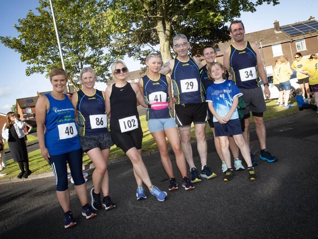 Runners from Melvin Running Club who took part in Friday evening's Galliagh Feile 5k. (Photos: Jim McCafferty Photography)