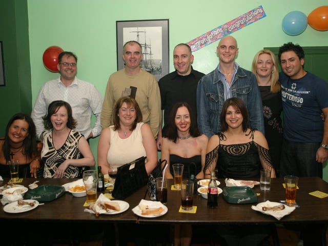 Pictures of Derry people partying in November 2003