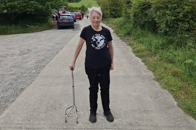 Stefka Wilson taking part in her third walk.