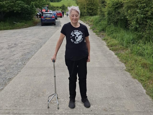 Stefka Wilson taking part in her third walk.