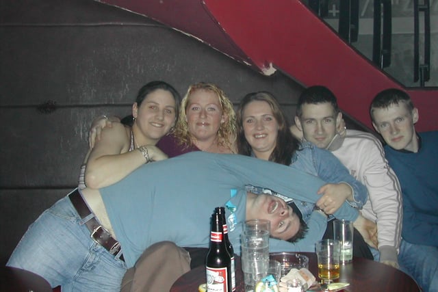 Friends nights out! Stephen, Laura, Helen, Shauna, Derek and Darren, enjoying the craic at Zone niteclub in Buncrana.