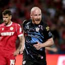 ROLLS BOYCE . . . Liam Boyce of Derry City celebrates after scoring his side's first goal during the UEFA Europa League First Qualifying Round 1st Leg match between CSKA Sofia and Derry City at Vasil Levski National Stadium in Sofia, Bulgaria. Photo by Ivan Ivanov/Sportsfile