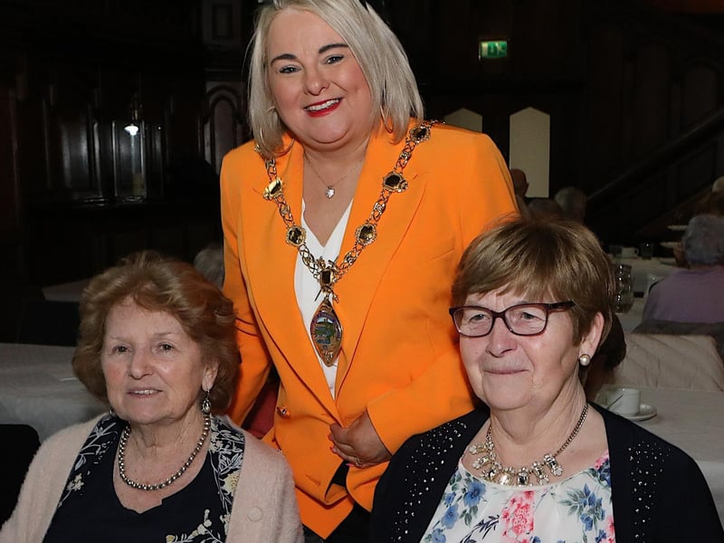 Mayor Sandra Duffy with Carmel Brown and Myra Ballantine. (Photo - Tom Heaney, nwpresspics)