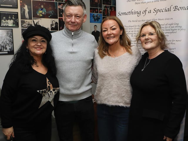 Willie Coyle with on left,Jackie Coyle, and from right, Stephanie McNicholl and Yvonne Holmes. (Photo - Tom Heaney, nwpresspics)
